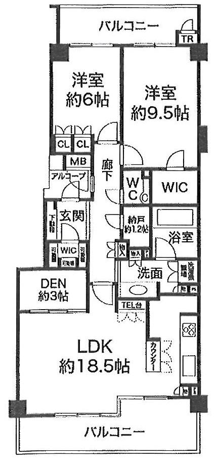 Floor plan. 2LDK + S (storeroom), Price 52,800,000 yen, Footprint 91.5 sq m , Balcony area 19.16 sq m