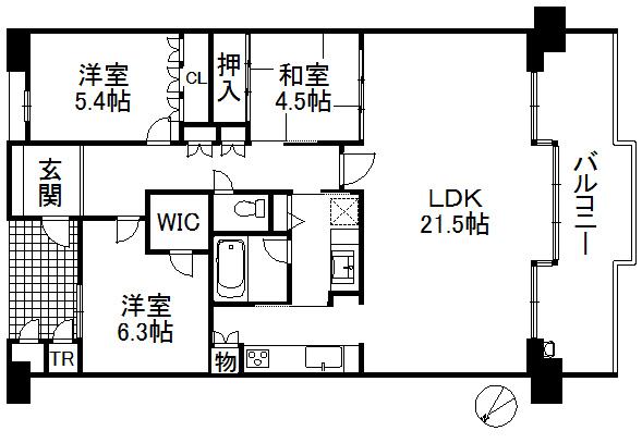 Floor plan. 3LDK, Price 19.9 million yen, Occupied area 86.93 sq m , Balcony area 16.21 sq m