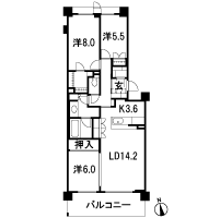 Floor: 3LDK, occupied area: 87.31 sq m, Price: 58,780,000 yen