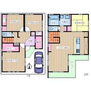 Floor plan. 42,800,000 yen, 4LDK, Land area 90.04 sq m , Building area 99.43 sq m