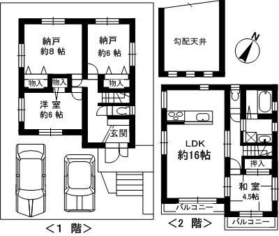 Floor plan. 42,800,000 yen, 4LDK, Land area 120.2 sq m , Building area 95.58 sq m