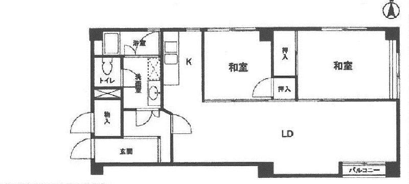 Floor plan. 2LDK, Price 9 million yen, Occupied area 64.37 sq m , Balcony area 1.18 sq m