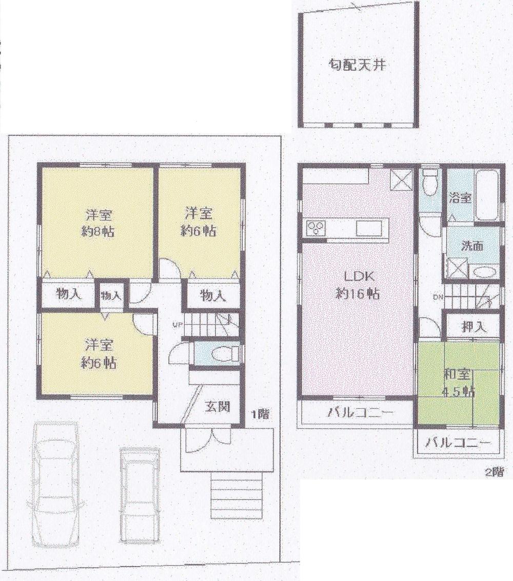 Floor plan. 42,800,000 yen, 4LDK, Land area 120.2 sq m , Building area 95.58 sq m