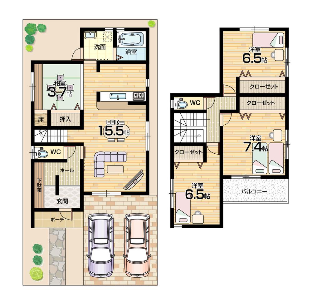 Floor plan. 23,343,000 yen, 3LDK, Land area 150.04 sq m , Building area 102.22 sq m floor plan