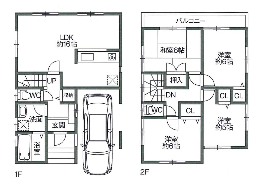 Floor plan. 42,800,000 yen, 4LDK, Land area 93.62 sq m , Building area 101.85 sq m 2 storey 4LDK There is also also good garden yang per! 