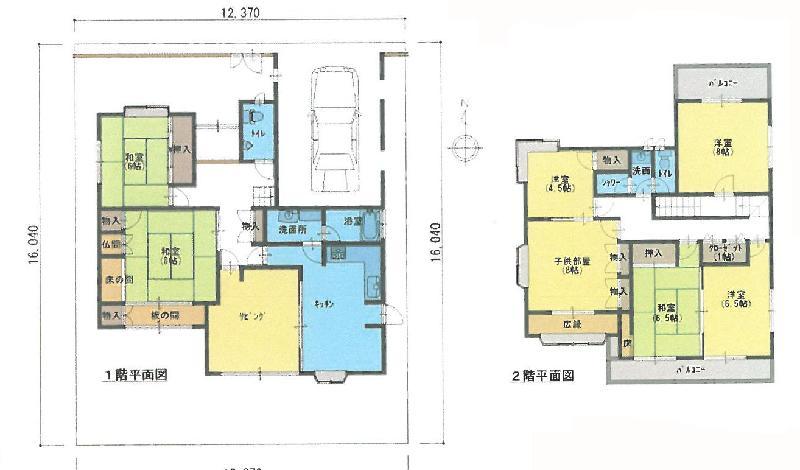 Floor plan. 75 million yen, 7LDK, Land area 198.14 sq m , Building area 207.54 sq m
