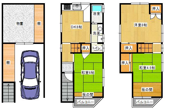 Floor plan. 12.8 million yen, 3DK, Land area 49.86 sq m , Building area 86.16 sq m   ◆ Floor plan