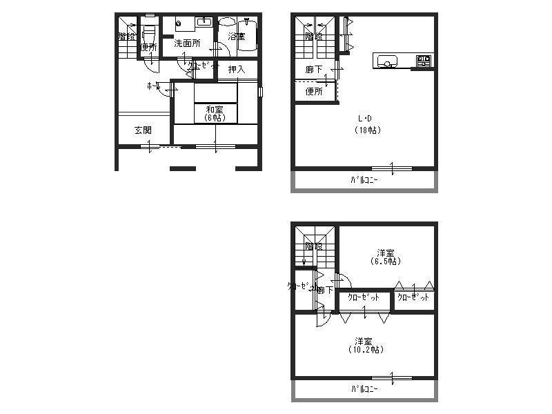 Floor plan. 29 million yen, 4LDK, Land area 66 sq m , Building area 90 sq m