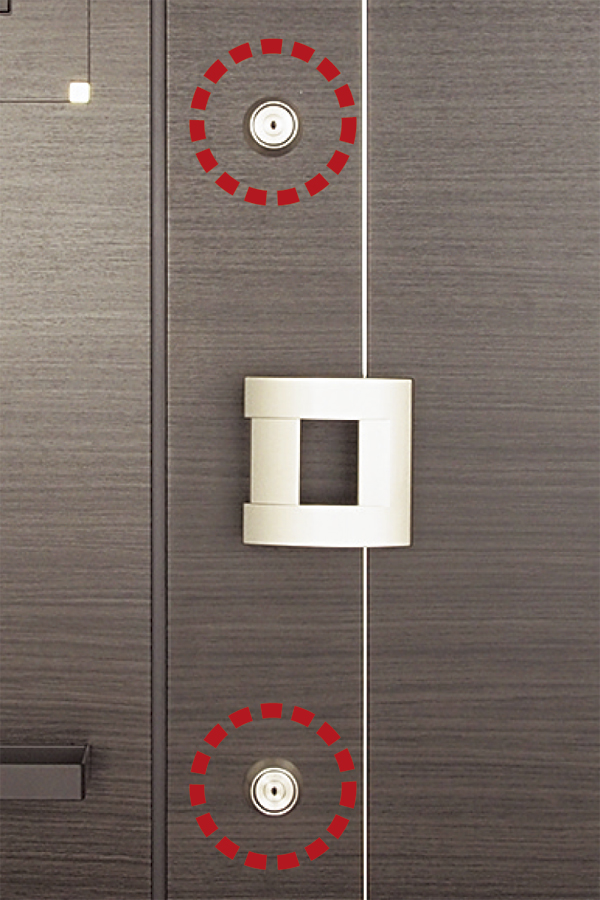 Security.  [Double Rock] Order to enhance crime prevention, Entrance door has become a double-lock specification that can be locked in the up and down two places. Because it takes also time trying to illegally unlocking, It has been with the attempted rate of crime increases (same specifications)