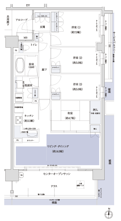 Floor: 4LDK, occupied area: 87.29 sq m, Price: 47,023,000 yen