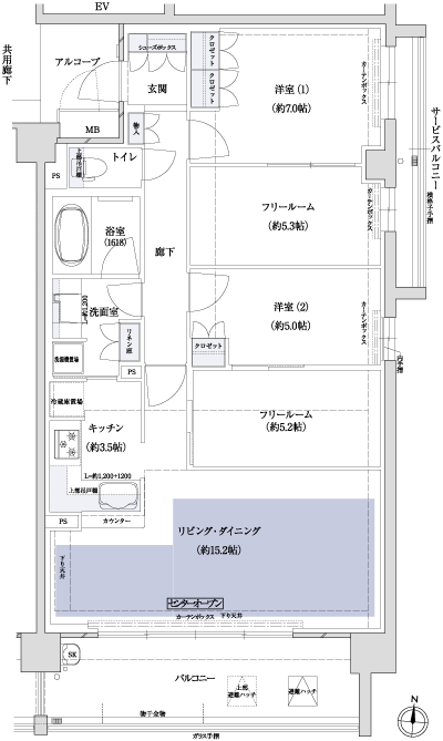 Floor: 2LDK + 2F, the area occupied: 87.29 sq m, Price: 47,641,000 yen