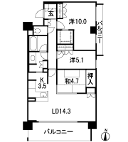 Floor: 3LDK, occupied area: 87.29 sq m, Price: 47,641,000 yen