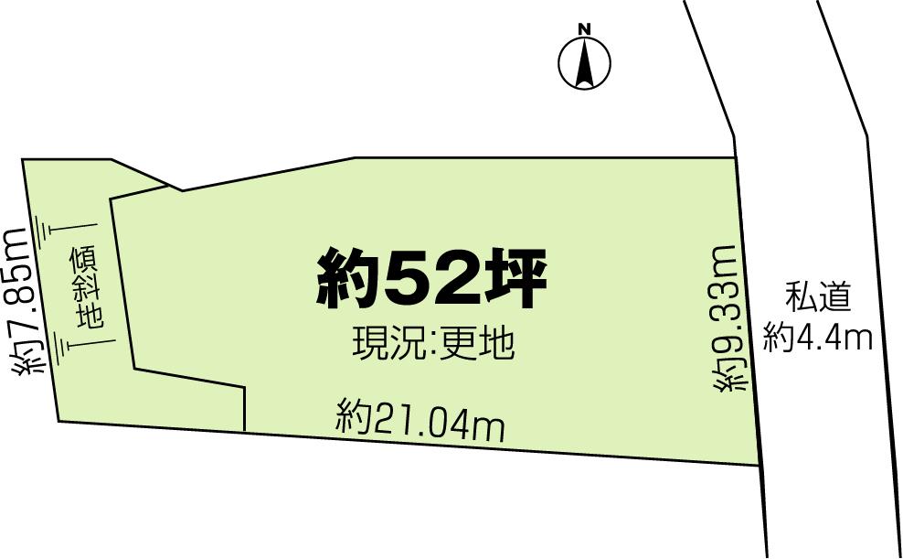 Compartment figure. Land price 16.8 million yen, Land area 177 sq m