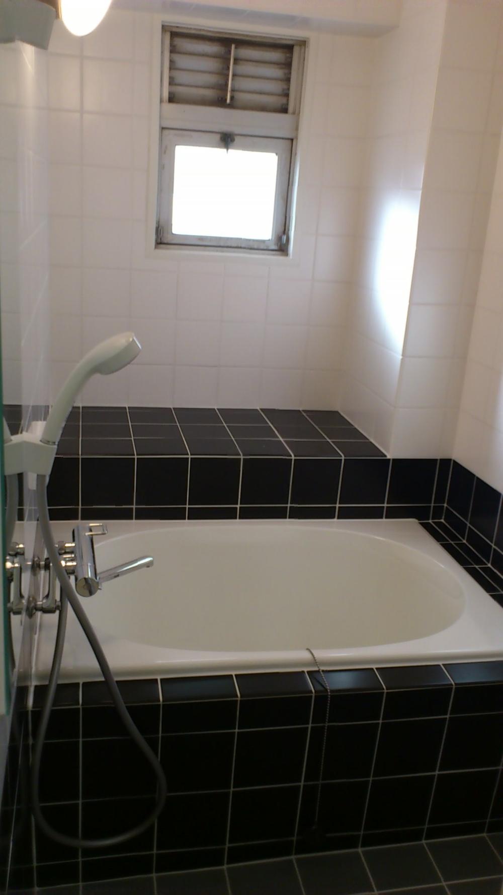 Bathroom. There unit window in the bus had made