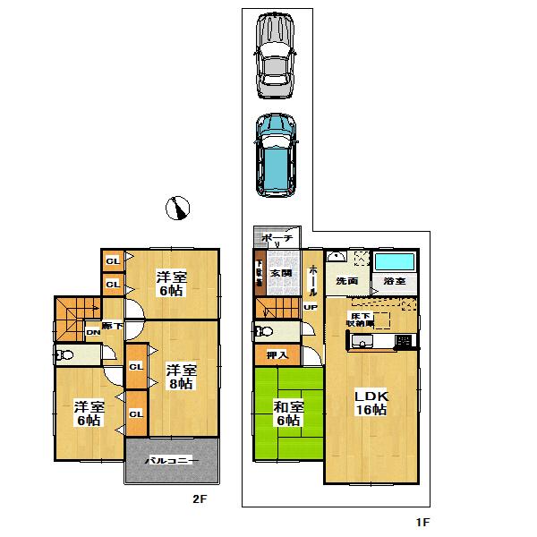 Floor plan. 35,900,000 yen, 4LDK, Land area 130.93 sq m , Building area 98.82 sq m