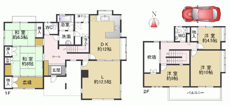 Floor plan. 54,800,000 yen, 5LDK, Land area 487.45 sq m , It is renovated in a building area of ​​162.28 sq m, 2010! It is polite to your