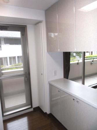 Kitchen. Enhancement is also housed in the kitchen! You can flow line to the balcony