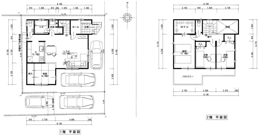 Floor plan. (No. 1 point), Price 54,800,000 yen, 4LDK, Land area 102.6 sq m , Building area 99.49 sq m