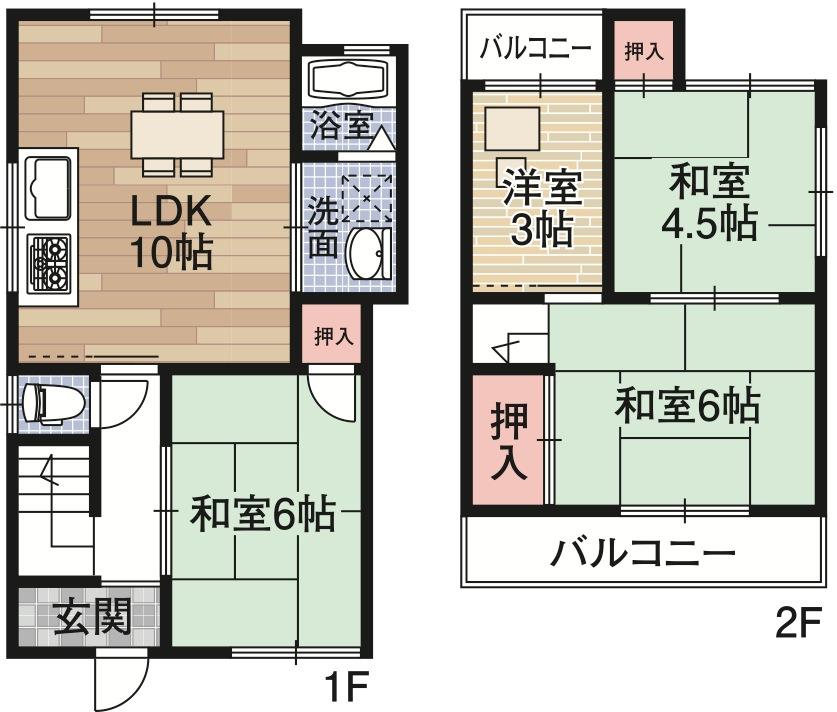 Floor plan. 11.8 million yen, 3LDK + S (storeroom), Land area 48.68 sq m , Building area 57.4 sq m