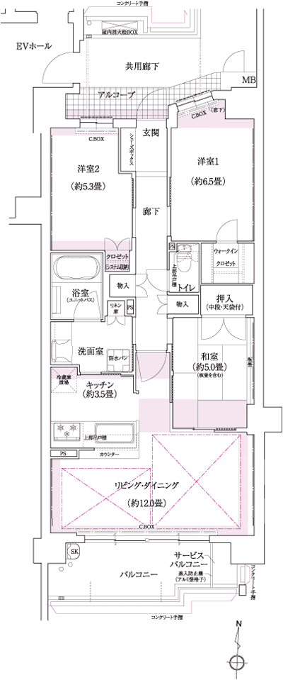 Floor: 3LDK, occupied area: 73.74 sq m, Price: 37,511,000 yen