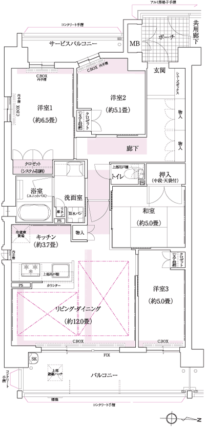 Floor: 4LDK, occupied area: 84.77 sq m, Price: 44,130,000 yen