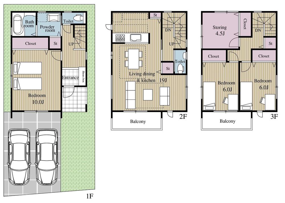 Floor plan. 42,800,000 yen, 4LDK, Land area 89.98 sq m , Building area 113.4 sq m