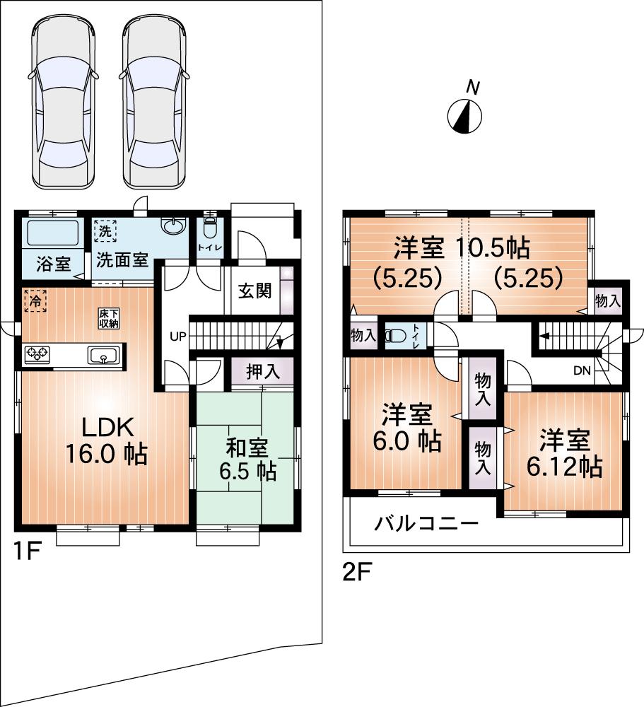 Floor plan. (I Building), Price 20.8 million yen, 4LDK, Land area 150 sq m , Building area 109.92 sq m