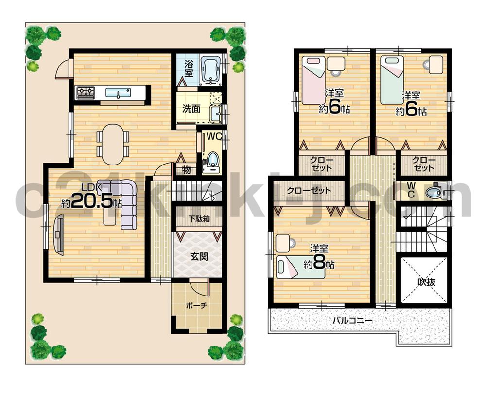 Floor plan. 45 million yen, 3LDK, Land area 118.87 sq m , Building area 106.82 sq m «floor plan»