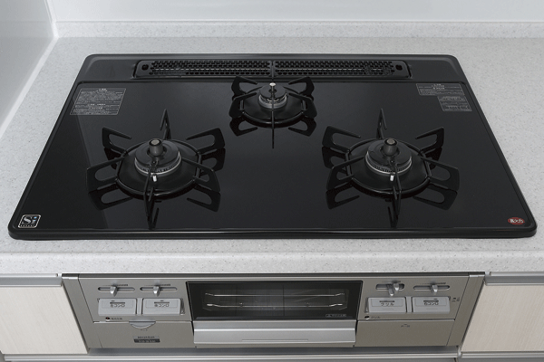 Kitchen.  [Hyper-glass coat top stove] Temperature control function ・ It is anhydrous double-sided grill function with the grill range. CARE glass top specification is easy (same specifications)