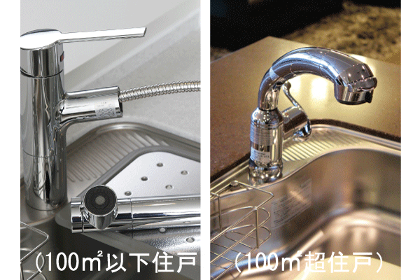 Kitchen.  [Water purifier integrated faucet] water ・ Hot water ・ Water purification are integrated, Hand shower type faucet. Sink of dirt washed off also to every corner, It kept clean the water around (same specifications)