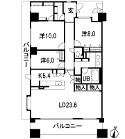 Floor: 3LDK, occupied area: 130.75 sq m, Price: 61.9 million yen