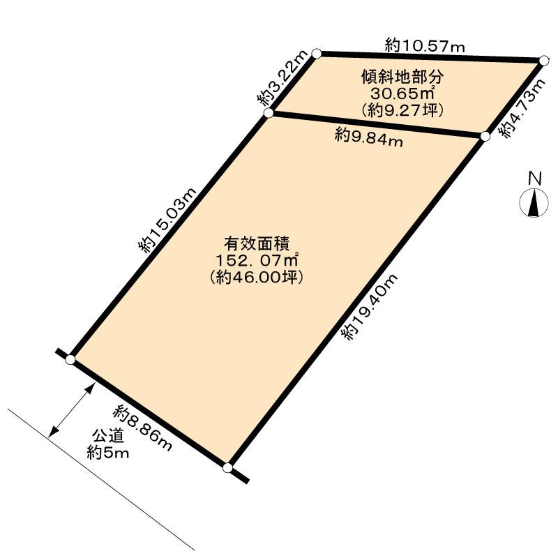 Compartment figure. Land price 26,800,000 yen, Land area 205.03 sq m