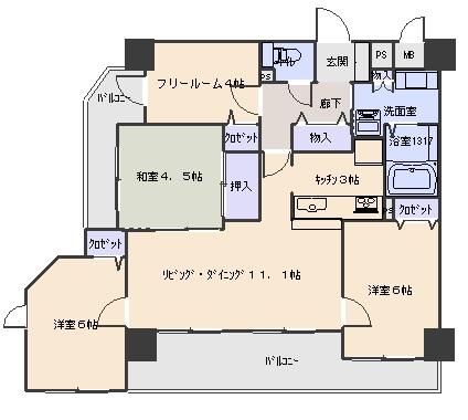 Floor plan. 3LDK + S (storeroom), Price 21,800,000 yen, Occupied area 75.91 sq m , Balcony area 15.89 sq m floor plan