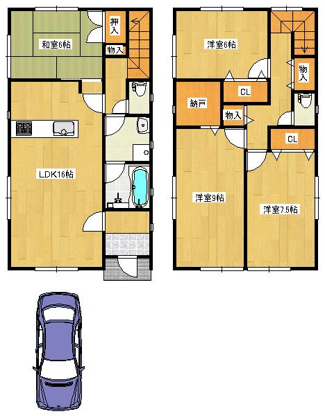 Floor plan. 33,800,000 yen, 4LDK, Land area 116.22 sq m , Building area 99.62 sq m   ◆ Floor plan