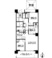Floor: 3LDK, occupied area: 70.64 sq m, Price: 44.2 million yen