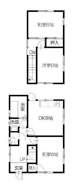 Floor plan. 14.8 million yen, 2LDK, Land area 247.3 sq m , Building area 66.23 sq m