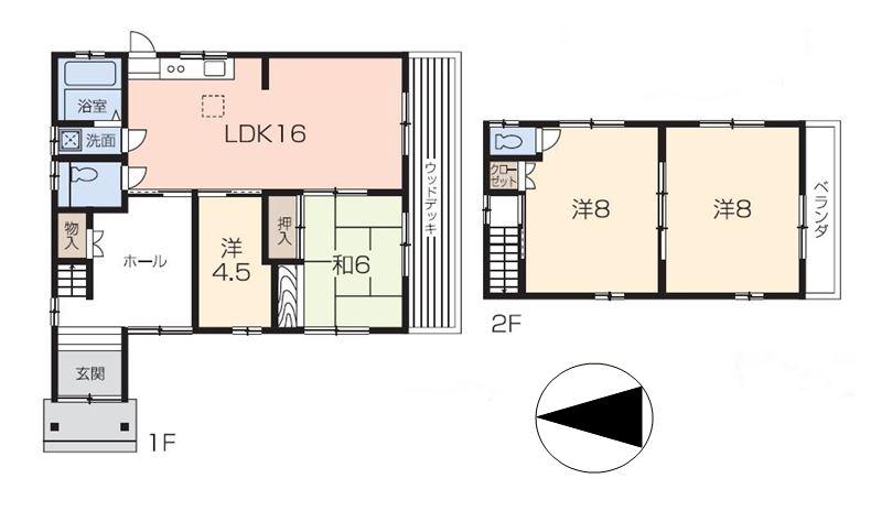 Floor plan. 23.8 million yen, 4LDK, Land area 498.85 sq m , Building area 117.71 sq m