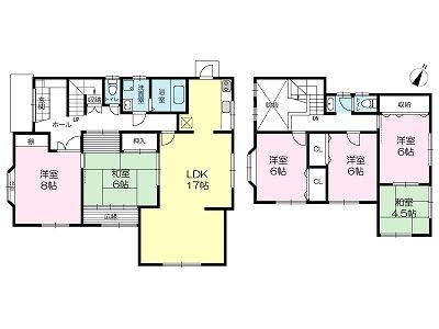 Floor plan. 31,800,000 yen, 6LDK, Land area 229.95 sq m , Building area 137.04 sq m