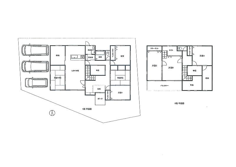 Floor plan. 26,800,000 yen, 8LDK + S (storeroom), Land area 349.64 sq m , Building area 233 sq m