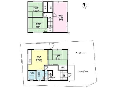 Floor plan. 7.8 million yen, 4DK, Land area 101.58 sq m , Building area 81.84 sq m