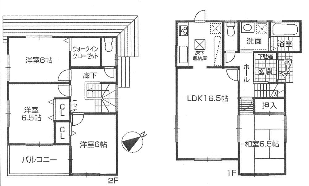 Floor plan. 18,800,000 yen, 4LDK, Land area 169.83 sq m , Building area 98.82 sq m