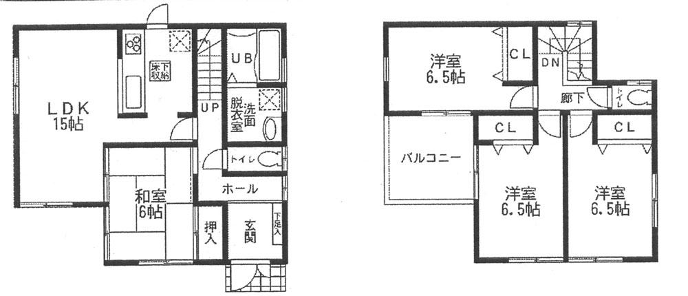 Floor plan. 17.8 million yen, 4LDK, Land area 150.13 sq m , Building area 96.39 sq m