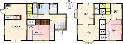 Floor plan. 12.8 million yen, 4LDK + S (storeroom), Land area 201.41 sq m , Building area 104.33 sq m