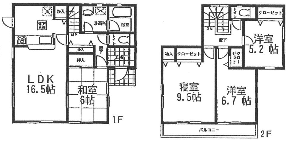 Floor plan. (1 Building), Price 23.8 million yen, 4LDK, Land area 151.47 sq m , Building area 102.86 sq m
