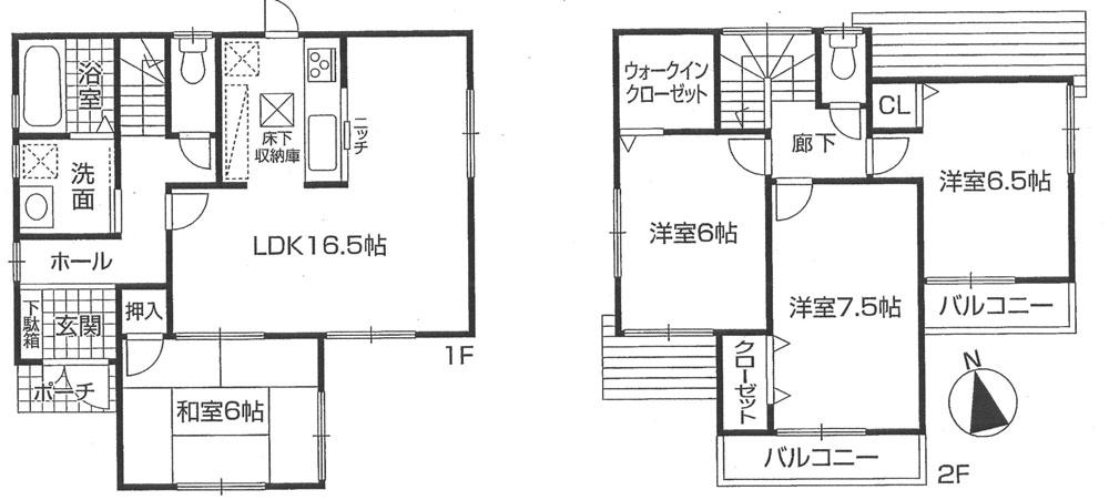 Floor plan. 20.8 million yen, 4LDK, Land area 170.59 sq m , Building area 98.82 sq m