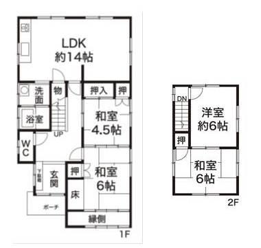Floor plan. 8.5 million yen, 4LDK, Land area 140.38 sq m , Building area 91.91 sq m