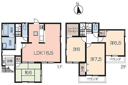 Floor plan. 20.8 million yen, 4LDK, Land area 170.59 sq m , Building area 98.82 sq m