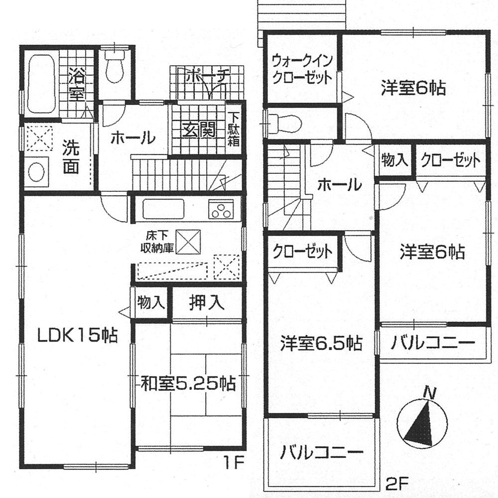 Floor plan. (No. 2 locations), Price 22,900,000 yen, 4LDK, Land area 137.61 sq m , Building area 95.18 sq m