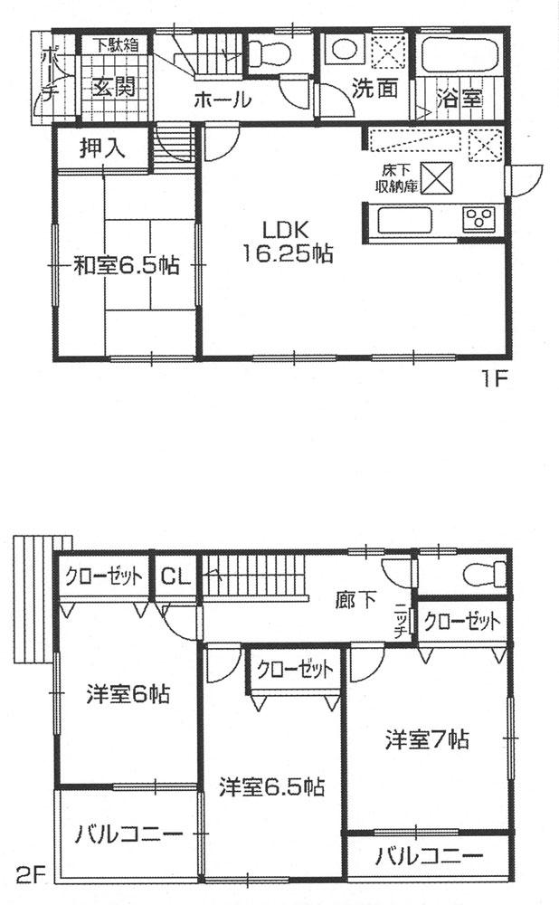 Floor plan. 17.8 million yen, 4LDK, Land area 165 sq m , Building area 99.22 sq m