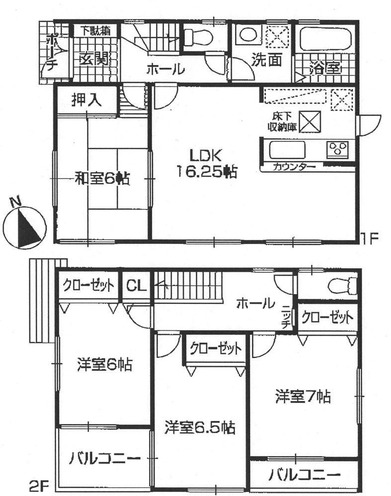 Floor plan. (No. 1 point), Price 21,800,000 yen, 4LDK, Land area 143.74 sq m , Building area 99.22 sq m